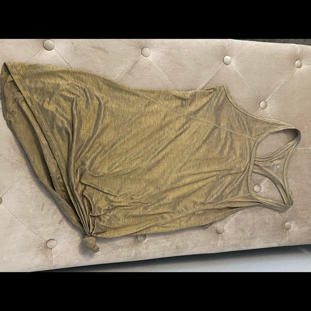 Shimmer Gold Athleta tank